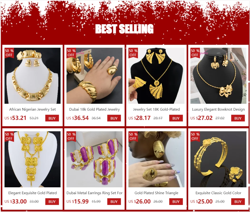Luxury Gold Color Earrings Ins TK Hot Sale Long Necklace Chain Set Dubai African Fashion Jewelry Wedding Party Anniversary Gift