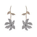 ZAA Elegant Jewelry Woman 2025 Trend Earrings Luxury Rhinestone Flower Shape Charm Ear Accessories Fashion Party Holiday Gifts