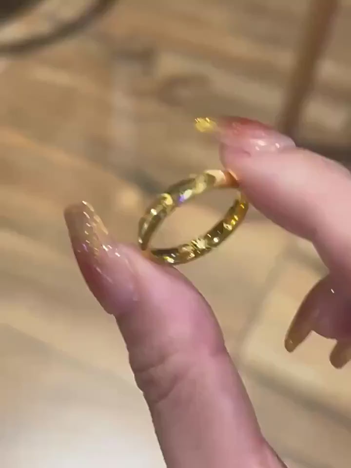 Adjustable Cats Eye Ripples Rings Unique Cats Eye Decorated Rings Ornament Beautiful Ripples Rings Adornment